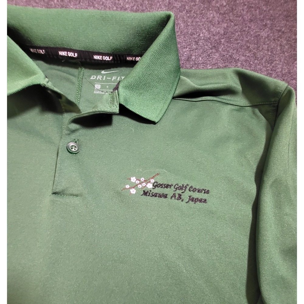 Nike Dri-Fit Golf Polo Misawa AB. Japan Mens Large Green - Picture 2 of 13